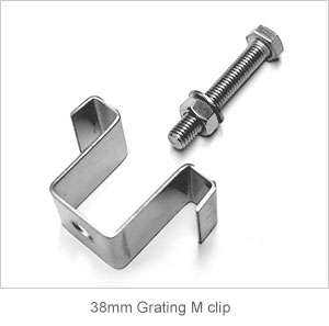 M Clip for 38mm GRP Grating thickness panel.
