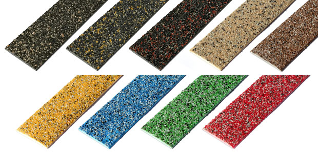 Colourdec anti slip decking strips, multi colour GRP strips. Colourdec anti slip decking strips, multi colour GRP strips.