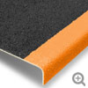 Extra deep stair tread black orange
