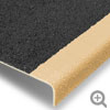 Extra deep stair tread black stone