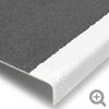 Extra deep stair tread dark grey white
