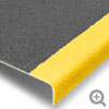 Extra deep stair tread dark grey yellow
