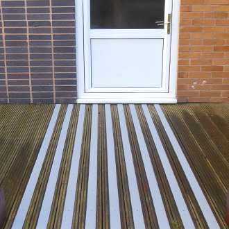 Non-slip strips for safer doorways and entrances. Non-slip strips for safer doorways and entrances.
