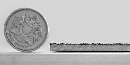 Fine grit - side view